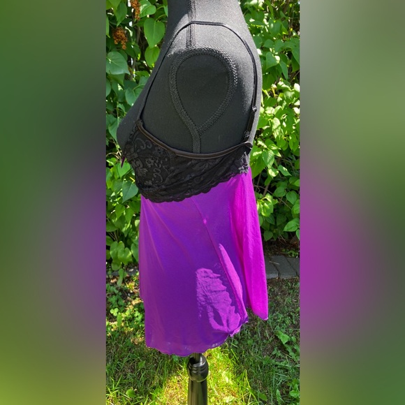 Sheer purple & black babydoll size L - Picture 2 of 6